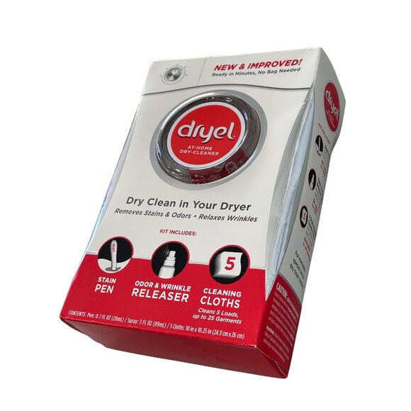 Dryel At Home Dry Cleaning Kit Breezy Clean Scent Wrinkle and Odor Remover NEW - Picture 1 of 7